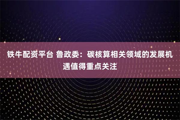 铁牛配资平台 鲁政委：碳核算相关领域的发展机遇值得重点关注